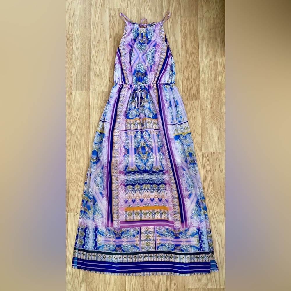 BUFFALO geometric purple summer dress for women x-small